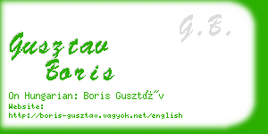 gusztav boris business card